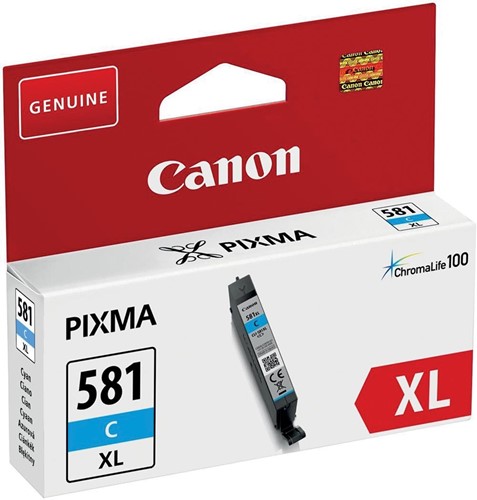 Canon inktcartridge CLI-581C XL, 170 foto's, OEM 2049C001, cyaan 1 Stuk