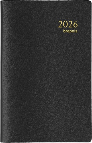 Brepols agenda Delta Genova 6-talig, zwart, 2026