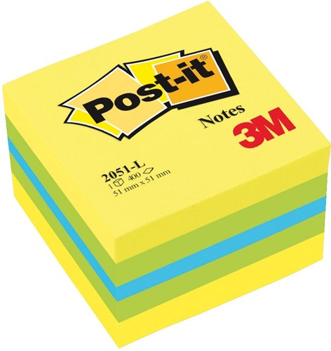 Post-it Notes mini kubus, 400 vel, ft 51 x 51 mm, groen 1 Stuk