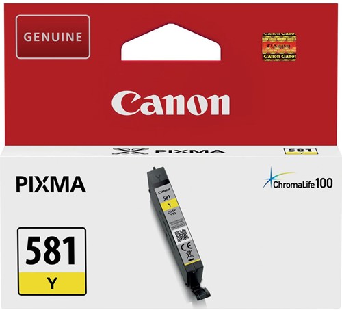 Canon inktcartridge CLI-581Y, 99 foto's, OEM 2105C001, geel 1 Stuk