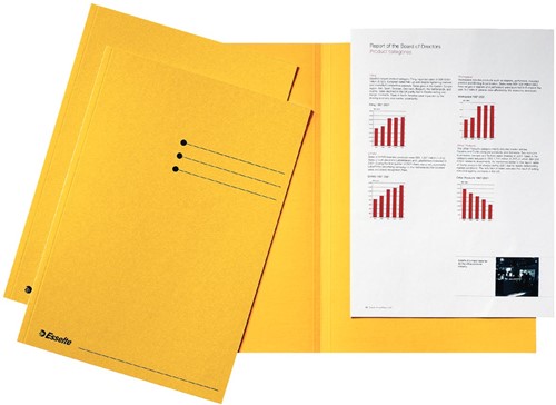 Esselte chemise de classement, jaune, carton de 180 g/m², paquet de 100 pièces