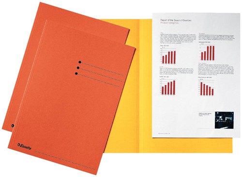Esselte chemise de classement, orange, carton de 180 g/m², paquet de 100 pièces 1 Stuk