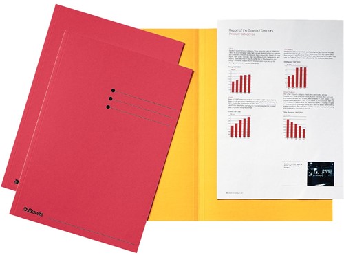 Esselte dossiermap rood, karton van 180 g/m², pak van 100 stuks 1 Stuk