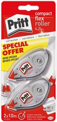 Pritt dérouleur de correction Comapct Flex 4,2 mm x 10 m, blister de 2 pièces 2 Stuk