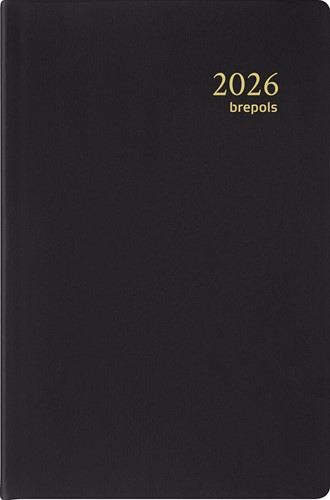 Brepols agenda Delta Seta 6-talig, zwart, 2026