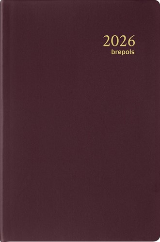 Brepols agenda Delta Seta 6-talig, bordeaux, 2026