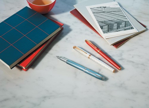 Parker IM Premium balpen, medium, in giftbox, Blue (blauw/zilver)-1