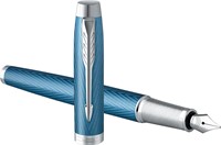 Parker IM Premium vulpen, fijn, in giftbox, blue (blauw/zilver)-3