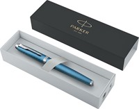 Parker IM Premium vulpen, fijn, in giftbox, blue (blauw/zilver)-1