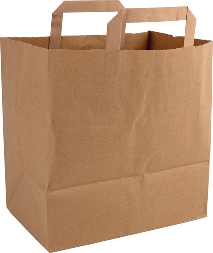 Sac en papier, ft 32 x 18 x 26 cm, brun