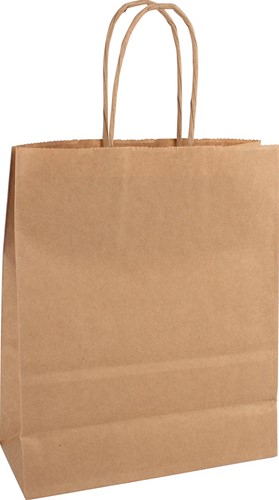 Sac en papier, ft 22 x 10 x 28 cm, brun