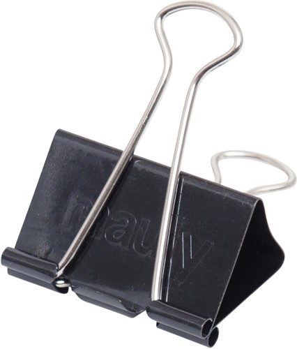 MAUL papierklem foldback 40mm blister 6 zwart 6 Stuk