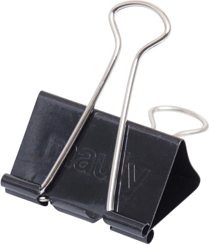 Maul clip foldback 50mm, blister de 6 pc noir 6 Stuk