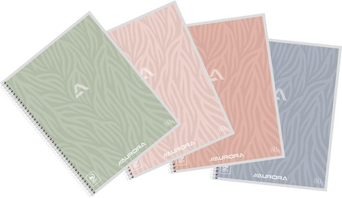 Aurora Writing 80 Design cahier spiralé, ft A5, 120 pages, ligné