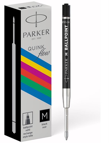 Parker ECO stylo bille recharge, medium, noir, 20 pièces