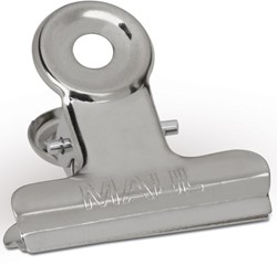 MAUL papierklem bulldogclip 30mm blister 10 verchroomd 10 Stuk
