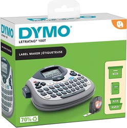 Dymo système de lettrage LetraTag LT-100T, 1 ruban LT inclus, azerty