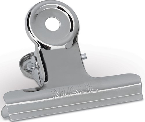 MAUL papierklem bulldogclip 50mm blister 10 verchroomd 10 Stuk