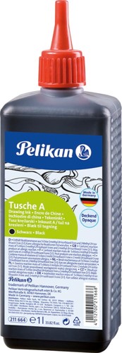 Pelikan Oost-Indische inkt, zwart, fles met gietstop van 1 l