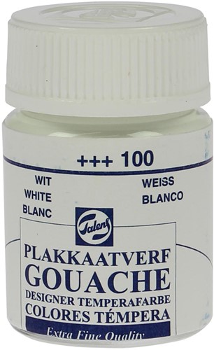 Talens gouache Extra Fine, flacon de 16 ml, blanc