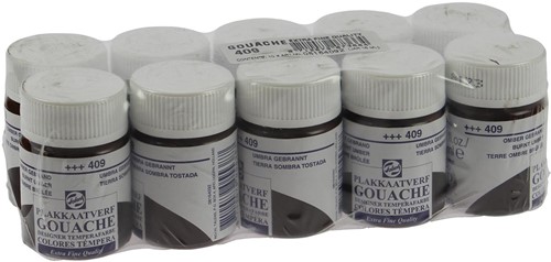 Talens gouache Extra Fine flacon de 16 ml, terre ombre brûlée