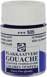 Talens gouache Extra Fine flacon de 16 ml, outremer clair