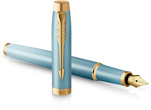 Parker IM Rituals vulpen, turkoois GT, fijn, giftbox