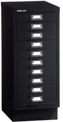 Bisley ladekast, ft 67 x 27,9 x 40,8 (h x b x d), 10 laden, zwart