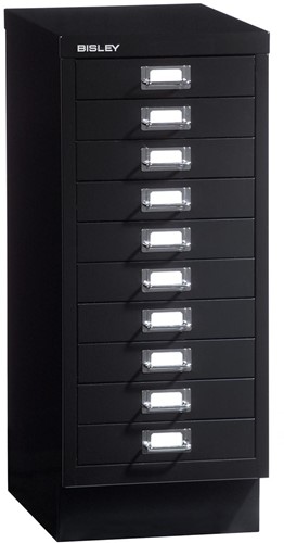 Bisley armoire à tiroirs, ft 67 x 27,9 x 40,8 (h x l x p), 10 tiroirs, noir