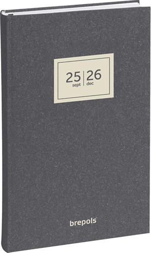 Brepols schoolagenda Saturnus 16 maanden Essenz, antraciet, 2025-2026
