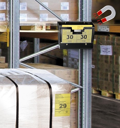 CEP First wandfolderhouder horizontaal, 1 vak, magnetisch, zwart