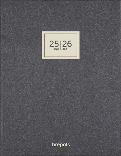 Brepols schoolagenda A4 Polyprop, zwart, 2025-2026