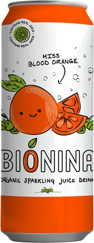 Bionina Miss Blood Orange, blik van 33 cl, pak van 12 stuks