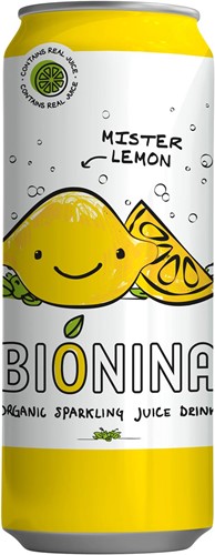 Bionina Mister Lemon, canette de 33 cl, paquet de 12 pièces