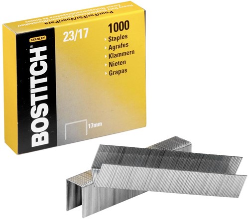 Bostitch agrafes 23-17-1M, 17 mm, pour 00540, HD-23L17, HD-12F