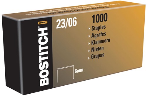 Bostitch nietjes 23-6-1M, 6 mm, verzinkt, voor PHD60, B310HDS, HD-23L17