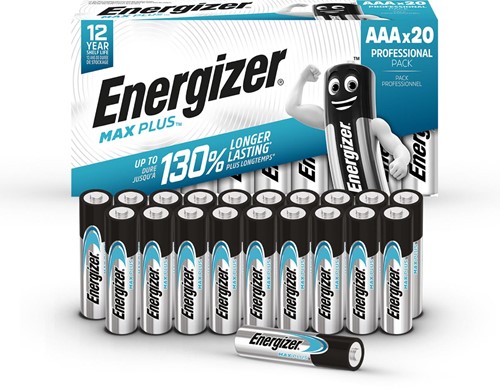Energizer piles Max Plus, AAA, paquet de 20 pièces