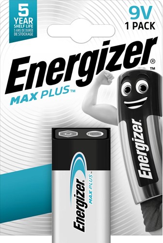 Energizer pile Max Plus 9V, en blister