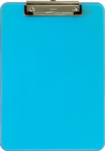 MAUL Porte-bloc plastique Neon A4 portrait, bleu transparent 1 Stuk