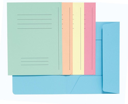 Exacompta chemise de classement Super 210, avec 3 rabats, couleurs assorties