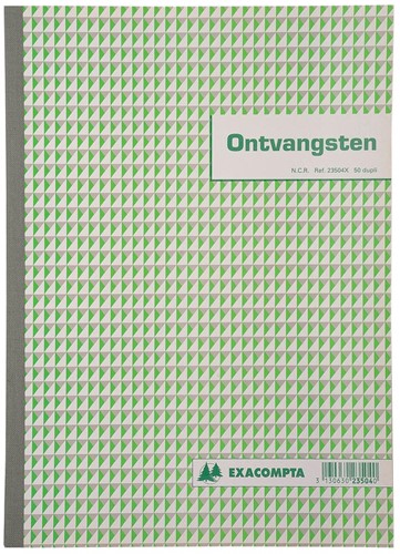 Exacompta ontvangsten, ft 29,7 x 21 cm, Nederlandstalig, dupli (50 x 2 vel)