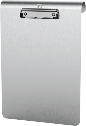MAUL Porte-bloc Medic aluminium A4 portrait, acier inoxydable collier, suspension courbée du côté court 1 Stuk
