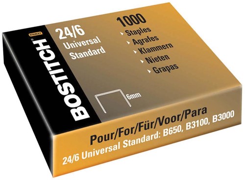 Bostitch agrafes 24-6-5MGAL, 6 mm, cuivrées, pour B440F, B660, B650, B3100, B202, B2500, B3000, B440LR...