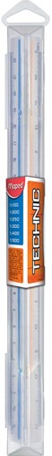 Maped échelle de réduction, bleu, échelles 1:100, 1:200, 1:250, 1:300, 1:400, 1:500 1 Stuk