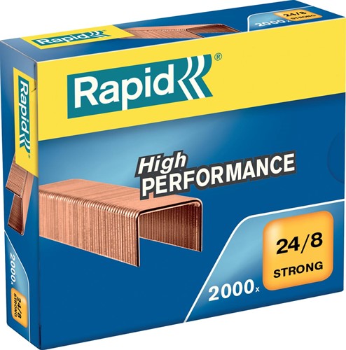 Rapid Nietjes 24/8, koper, doos van 2.000 nietjes 2000 Stuk