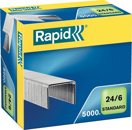 Rapid Agrafes 24/6, galvanisées, boîte de 5.000 agrafes 5000 Stuk