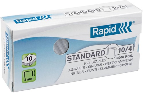 Rapid Nietjes 10/4 gegalvaniseerd doos van 5000 stuks 5000 Stuk