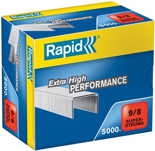 Rapid Agrafes 9/8, galvanisées, boîte de 5.000 agrafes 5000 Stuk