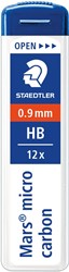 Staedtler Mars micro mines, 0,9 mm, HB,étui de 12 pièces