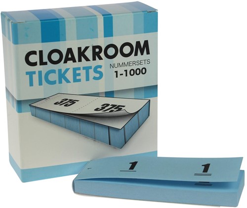 Nummer-/ garderobeblokken blauw 10 Stuk